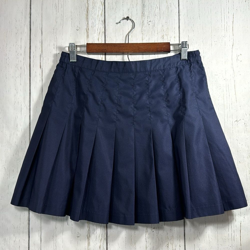 Vintage Wilson Navy Pleated Tennis Skirt Size 12 Y2K Athletic Preppy Tenniscore